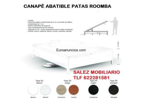 Oferta de canapés abatibles con patas roomba