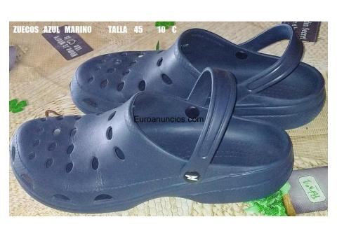 Zuecos  tipo  crocks  talla 45  10  euros