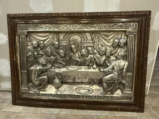 Cuadro de plata sagrada familia