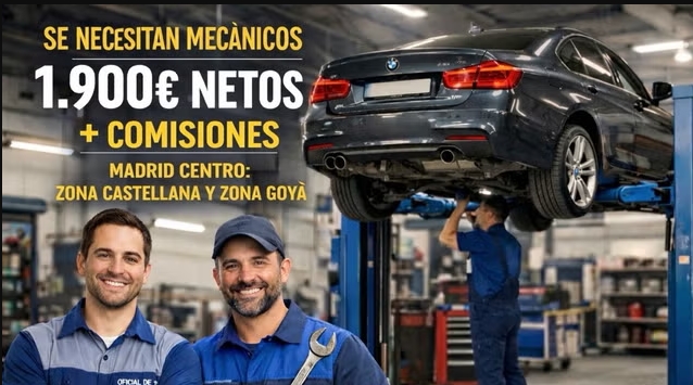 Necesitamos mecánicos oficial de 1º y 2°